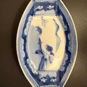 Blue and White Ceramic Art plate